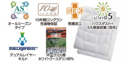 フランスベッドの高品質羽毛ふとん